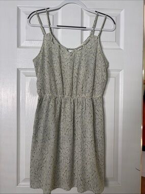 BCBGeneration Cream Speckled Strappy Mini Dress
